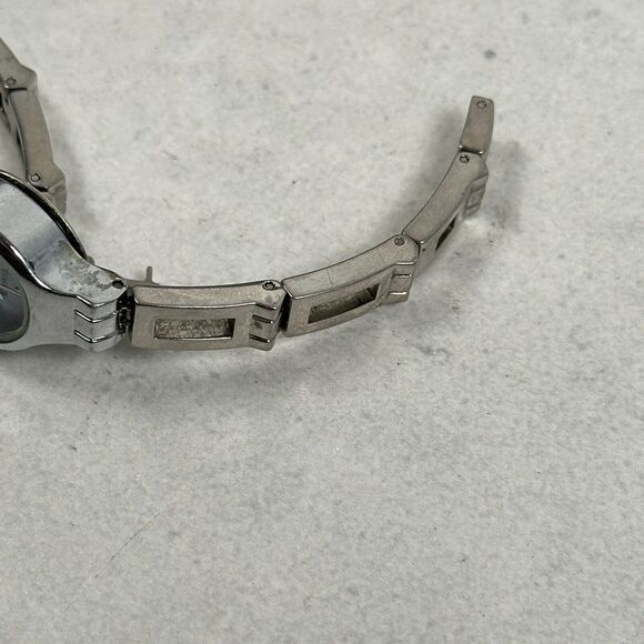 Timex Watch Womens 18mm Oval Blue MOP Dial Silver Tone 5.5" Quartz New Battery - Picture 7 of 12